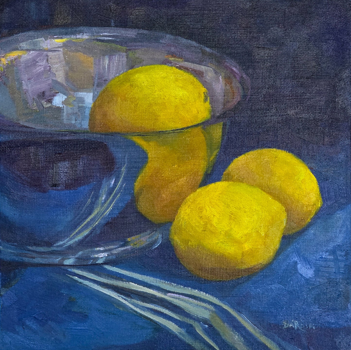 Lemons in a Silver Bowl