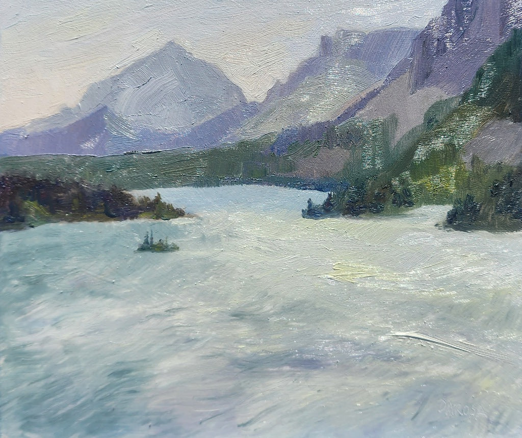 Glacier NP. Looking back at Goose Island Overlook